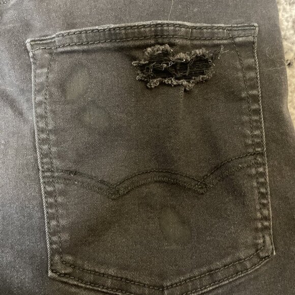 American Eagle Black Mens Next Level Flex Distressed Cutoff Jean Denim Shorts 31 - Picture 7 of 9